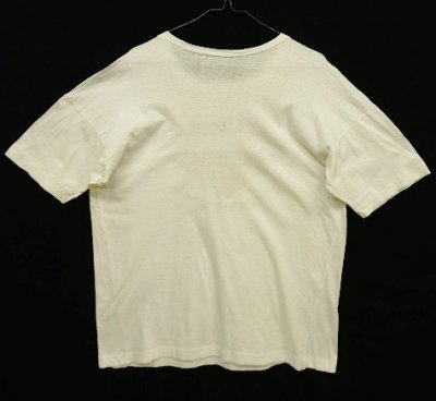 画像3: 80'S AIRBASE INTERNATIONAL 染み込みプリント シングルステッチ 半袖 Tシャツ ホワイト (VINTAGE)