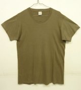 80'S アメリカ軍 US ARMY "ALL COTTON" シングルステッチ 半袖 Tシャツ ブラウン (VINTAGE)