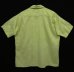 画像5: 60'S LANCER レーヨンジャガード 半袖 オープンカラーシャツ ライトグリーン USA製 (VINTAGE) (5)