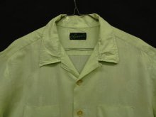 他の写真1: 60'S LANCER レーヨンジャガード 半袖 オープンカラーシャツ ライトグリーン USA製 (VINTAGE)