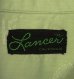 画像2: 60'S LANCER レーヨンジャガード 半袖 オープンカラーシャツ ライトグリーン USA製 (VINTAGE) (2)