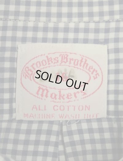 画像2: 70'S BROOKS BROTHERS "MAKERS" 6ボタン ポプリン 半袖 BDシャツ ギンガムチェック USA製 (VINTAGE)