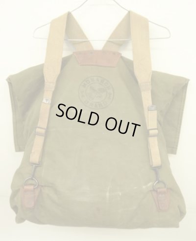 画像6: 50'S MONARCH BRAND "B.S.A." ヘビーキャンバス/レザー バックパック オリーブ (VINTAGE)