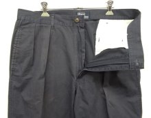 他の写真1: 90'S RALPH LAUREN "POLO CHINO" ツープリーツ チノパンツ ネイビー TALONジップ USA製  (VINTAGE)