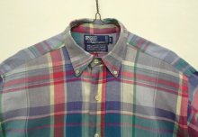 他の写真1: 90'S RALPH LAUREN コットン 半袖 BDシャツ マドラスチェック カナダ製 (VINTAGE)