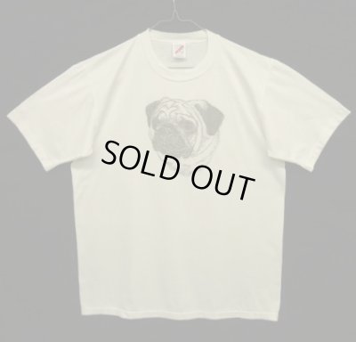 画像1: 80'S EARL SHERWAN "PUG" シングルステッチ 半袖 Tシャツ ホワイト USA製 (VINTAGE)