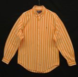 90'S RALPH LAUREN オックスフォード 長袖 BDシャツ ストライプ (VINTAGE)
