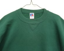 他の写真1: 90'S RUSSELL ATHLETIC 前Vガゼット付き クルーネック スウェットシャツ グリーン USA製 (VINTAGE)