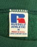 画像2: 90'S RUSSELL ATHLETIC 前Vガゼット付き クルーネック スウェットシャツ グリーン USA製 (VINTAGE) (2)