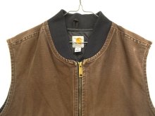 他の写真1: 90'S CARHARTT 裏地キルティング ダックベスト ダークブラウン (VINTAGE)