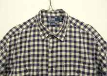 他の写真1: 90'S RALPH LAUREN "G.I.SHIRT" コットン 長袖 フランネルシャツ ギンガムチェック (VINTAGE)