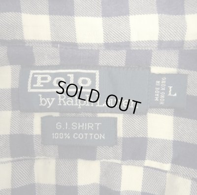 画像2: 90'S RALPH LAUREN "G.I.SHIRT" コットン 長袖 フランネルシャツ ギンガムチェック (VINTAGE)