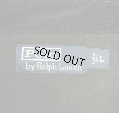 画像2: 90'S RALPH LAUREN コーデュロイ チンスト付き 長袖 ワークシャツ ブラック (VINTAGE)