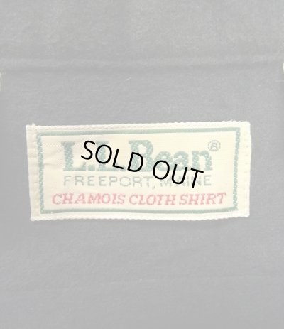 画像2: 80'S LL Bean "CHAMOIS CLOTH SHIRT" 長袖 シャモアクロスシャツ ネイビー USA製 (VINTAGE)