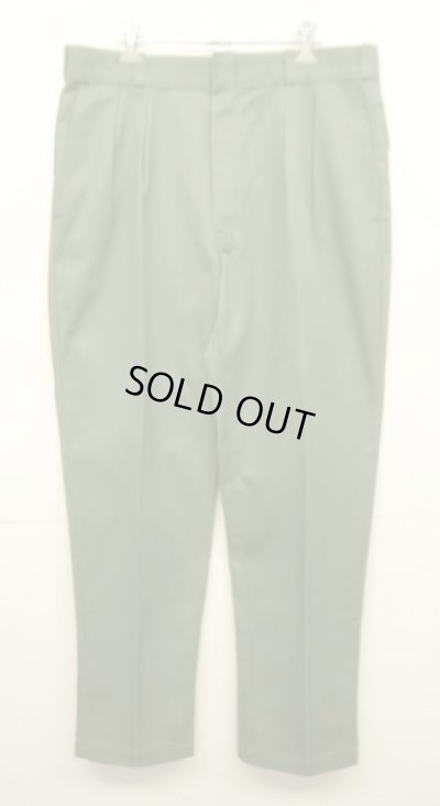 画像1: 80'S DICKIES チビタグ ツープリーツ ワークパンツ オリーブ W34L32 USA製 (VINTAGE)