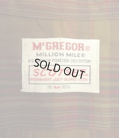 画像2: 70'S McGREGOR "SCOTSET" コットン/ポリ 長袖 オープンカラーシャツ チェック柄 (DEADSTOCK)