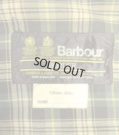 画像2: 80'S BARBOUR 2クレスト 旧タグ "BORDER" オイルドジャケット オリーブ イングランド製 (VINTAGE)