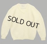 MEISTER KNIT Vネック ラグランスリーブ セーター ナチュラル オーストリア製 (VINTAGE) 