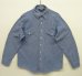 画像1: 80'S OSHKOSH B'GOSH コットン100% シャンブレーシャツ ブルー USA製 (VINTAGE) (1)