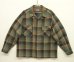 画像1: 70'S PENDLETON "BOARD SHIRT" ウール オープンカラーシャツ オンブレチェック USA製 (VINTAGE) (1)