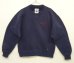 画像1: 90'S RUSSELL ATHLETIC "PRO COTTON" 前Vガゼット付き クルーネック スウェットシャツ ネイビー USA製 (VINTAGE) (1)