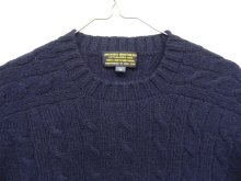他の写真1: 80'S BROOKS BROTHERS シェットランドウール ケーブル編み セーター ネイビー (VINTAGE)