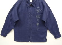 他の写真3: 04'S PATAGONIA "RHYTHM" 刺繍入り ヘンプ 長袖 フルジップシャツ インディゴ (VINTAGE)