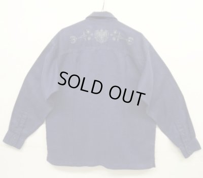 画像5: 04'S PATAGONIA "RHYTHM" 刺繍入り ヘンプ 長袖 フルジップシャツ インディゴ (VINTAGE)