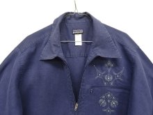 他の写真2: 04'S PATAGONIA "RHYTHM" 刺繍入り ヘンプ 長袖 フルジップシャツ インディゴ (VINTAGE)