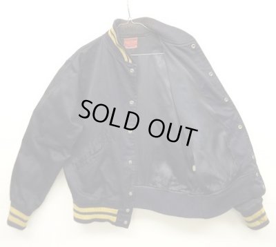 画像3: 40'S KING-O'SHEA 裏地サテン アワードジャケット ネイビー USA製 (VINTAGE)