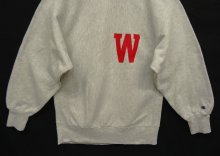 他の写真3: 90'S CHAMPION "W" 刺繍タグ リバースウィーブ グレー USA製 (VINTAGE)