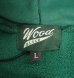 画像2: WOODBLOCK "W FELT PATCHED PIGMENT SWEAT HOODIE" GREEN (NEW) (2)