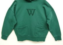 他の写真3: WOODBLOCK "W FELT PATCHED PIGMENT SWEAT HOODIE" GREEN (NEW)