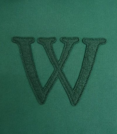 画像3: WOODBLOCK "W FELT PATCHED PIGMENT SWEAT HOODIE" GREEN (NEW)