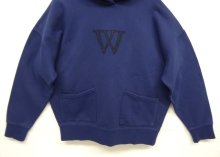 他の写真3: WOODBLOCK "W FELT PATCHED PIGMENT SWEAT HOODIE" NAVY (NEW)