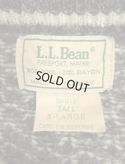 画像2: 80'S LL Bean バーズアイ セーター オフホワイト/チャコール ノルウェイ製 (VINTAGE)