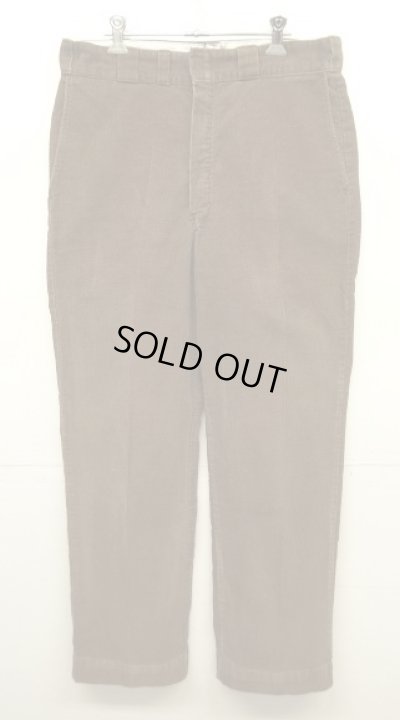画像6: 70'S DICKIES 874 チビタグ コーデュロイ ワークパンツ ブラウン TALONアルミジップ USA製 (VINTAGE)