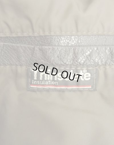 画像3: 90'S LL Bean "THINSULATE入り" A-2 ゴートスキン レザー フライトジャケット ブラウン USA製 (VINTAGE)