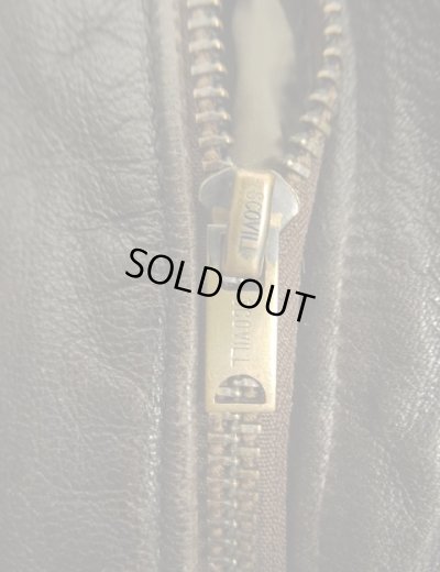 画像4: 90'S LL Bean "THINSULATE入り" A-2 ゴートスキン レザー フライトジャケット ブラウン USA製 (VINTAGE)