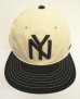 画像2: AMERICAN NEEDLE "NEW YORK BLACK YANKEES" 6パネル ベースボールキャップ アイボリー/ブラック (NEW) (2)