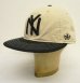 画像1: AMERICAN NEEDLE "NEW YORK BLACK YANKEES" 6パネル ベースボールキャップ アイボリー/ブラック (NEW) (1)