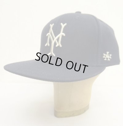 画像1: AMERICAN NEEDLE "NEW YORK CUBANS" ウール フラットバイザー ベースボールキャップ NAVY (NEW)