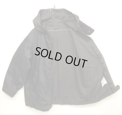 画像3: ユーロヴィンテージ UNKNOWN スプリットフード チンスト付き デッキパーカー ブラック (VINTAGE)