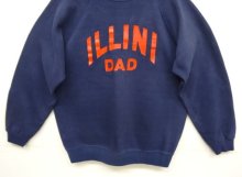 他の写真2: 80'S HANES "ILLINI DAD" ラグランスリーブ クルーネック スウェットシャツ ネイビー USA製 (VINTAGE)