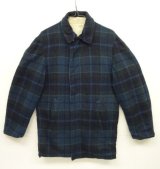 70'S PENDLETON ウール/コットン リバーシブル コート TALONジップ チェック/ベージュ (VINTAGE)