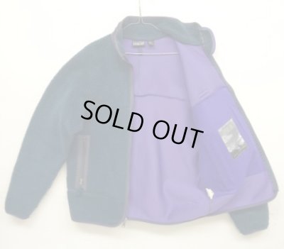 画像4: 90'S PATAGONIA 最初期レトロX 裏地P.E.F フリースジャケット ダークグリーン/パープル USA製 (VINTAGE)