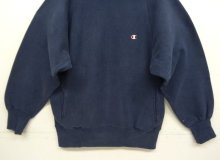 他の写真2: 90'S CHAMPION 刺繍タグ リバースウィーブ モックネック ネイビー USA製 (VINTAGE)