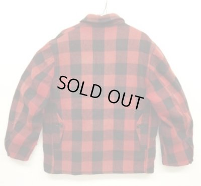 画像3: 50'S ACME ウール マッキーノジャケット ブラック/レッド バッファローチェック (VINTAGE)