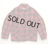 50'S ACME ウール マッキーノジャケット ブラック/レッド バッファローチェック (VINTAGE)