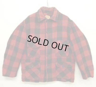 画像1: 50'S ACME ウール マッキーノジャケット ブラック/レッド バッファローチェック (VINTAGE)